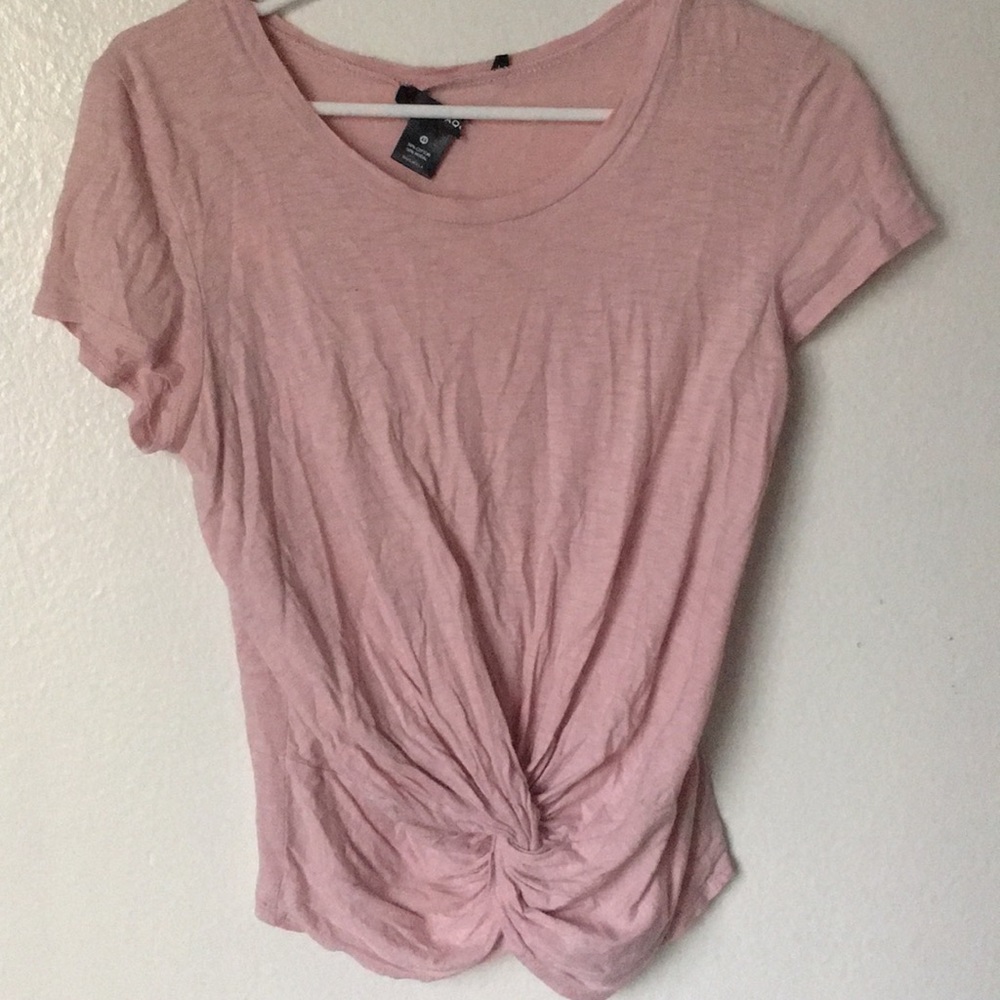 BLOOMINGDALES AQUA Brand TWIST FRONT Shirt PINK XS